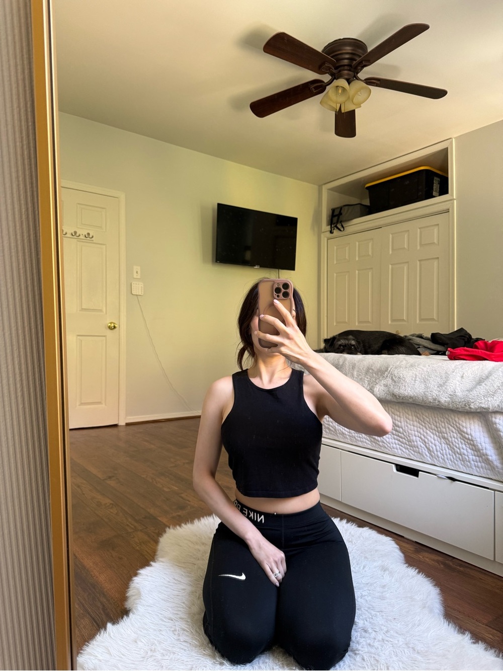 Charlotte Russe Black Ribbed Crop Tank Top